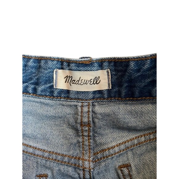 Madewell Relaxed Denim Jean Shorts Women's Size 27 Light Blue Distressed - Picture 2 of 4